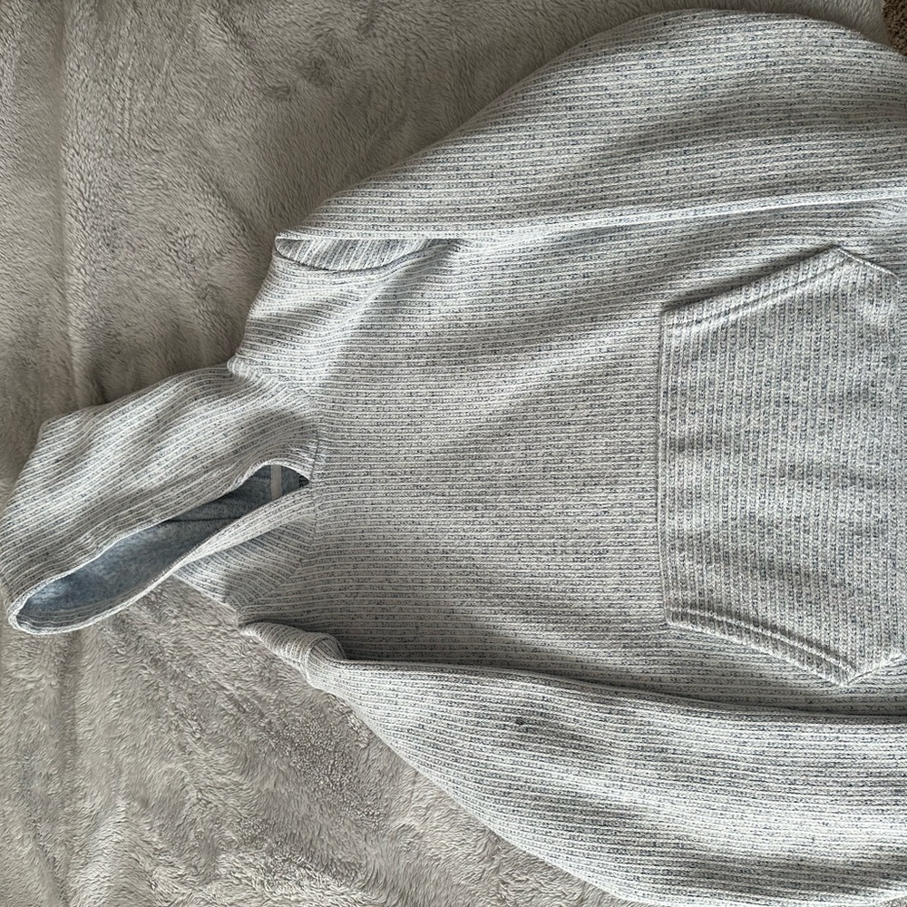 Cozy blue Striped Hoodie